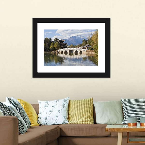 Jade Dragon Snow Mountain Canvas Wall Art-3 Horizontal-Gallery Wrap-25" x 16"-Tiaracle
