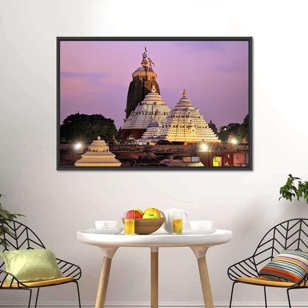 Jagannath Temple In India Canvas Wall Art-5 Horizontal-Gallery Wrap-22" x 12"-Tiaracle