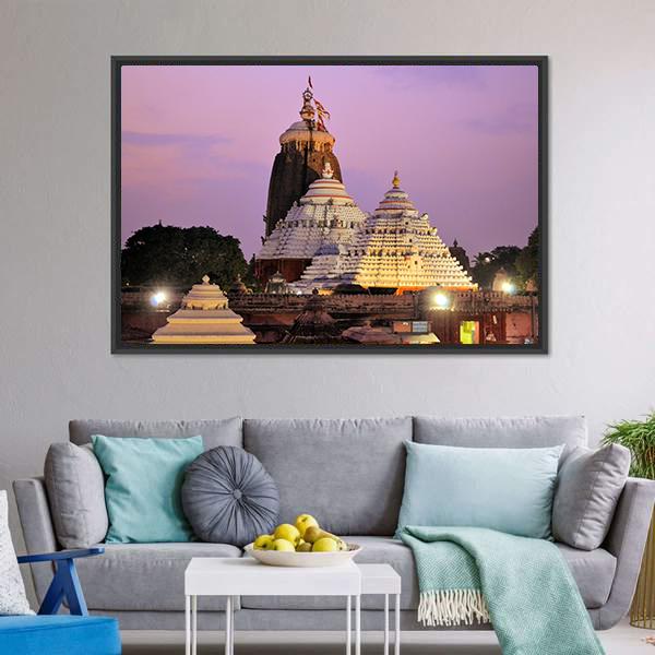 Jagannath Temple In India Canvas Wall Art-5 Horizontal-Gallery Wrap-22" x 12"-Tiaracle