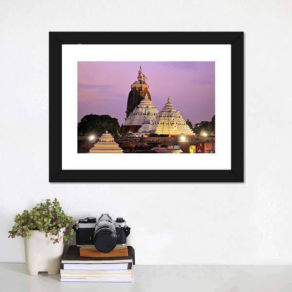 Jagannath Temple In India Canvas Wall Art-1 Piece-Framed Print-20" x 16"-Tiaracle