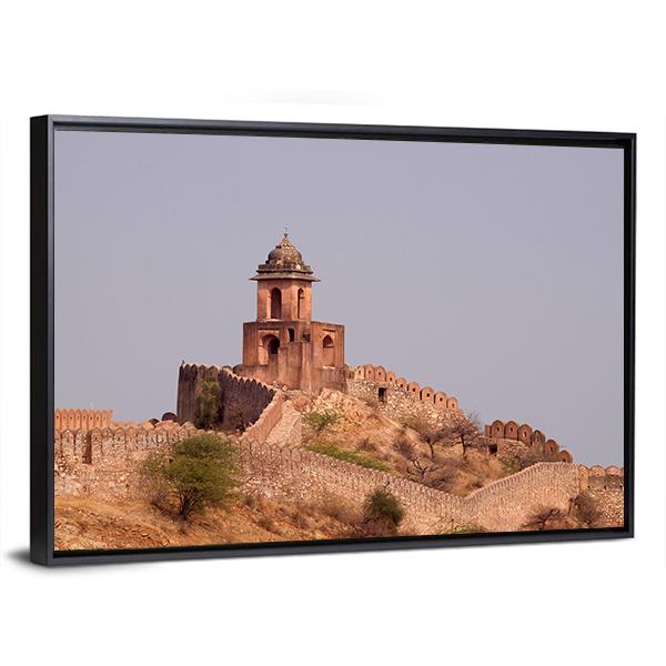 Jaigarh Fort Near Jaipur India Panoramic Canvas Wall Art-1 Piece-36" x 12"-Tiaracle