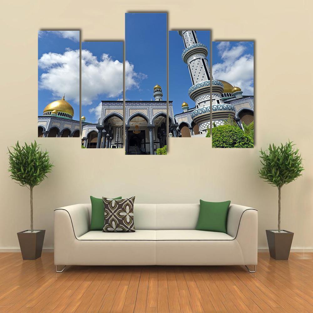 Jame Asr Mosque Canvas Wall Art-5 Pop-Gallery Wrap-47" x 32"-Tiaracle