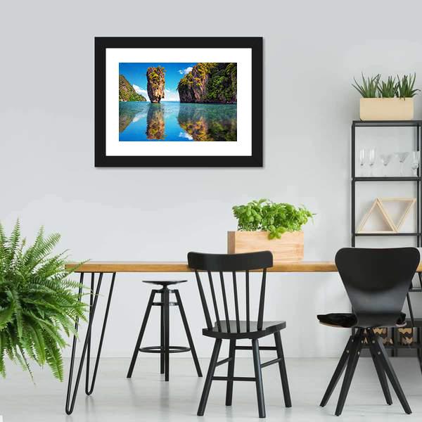 James Bond Island Thailand Canvas Wall Art-3 Horizontal-Gallery Wrap-25" x 16"-Tiaracle