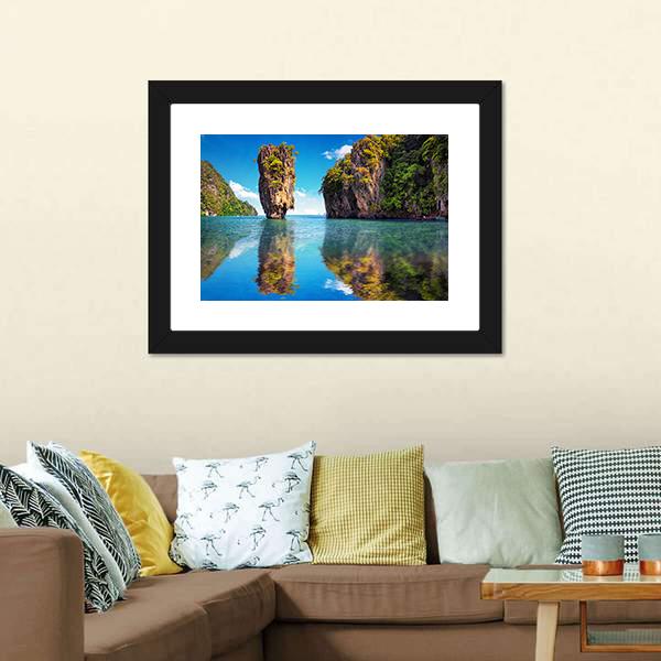 James Bond Island Thailand Canvas Wall Art-5 Horizontal-Gallery Wrap-22" x 12"-Tiaracle