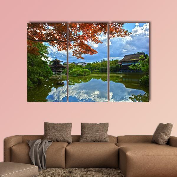 Beautiful Japanese Garden Canvas Wall Art-3 Horizontal-Gallery Wrap-37" x 24"-Tiaracle