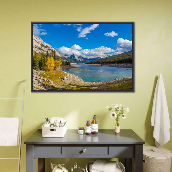 Jasper National Park Canada Panoramic Canvas Wall Art-1 Piece-36" x 12"-Tiaracle