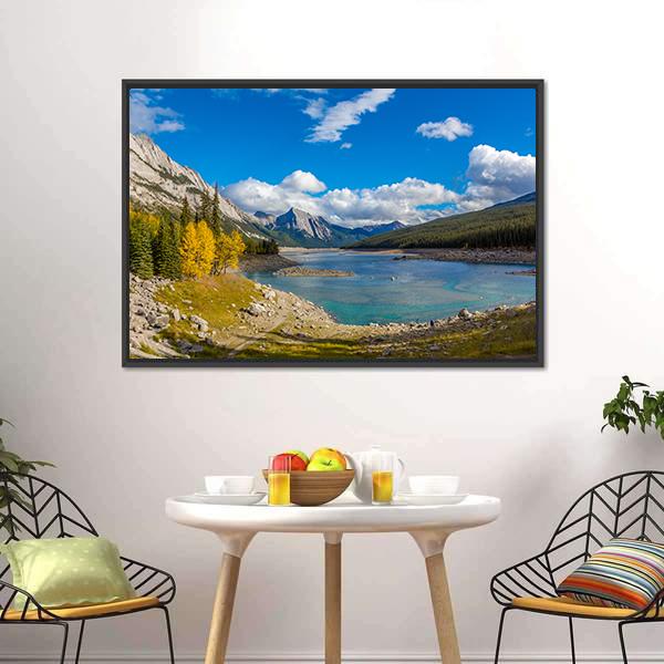 Jasper National Park Canada Panoramic Canvas Wall Art-1 Piece-36" x 12"-Tiaracle