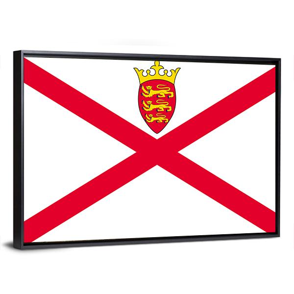 Jersey Flag Canvas Wall Art-3 Horizontal-Gallery Wrap-25" x 16"-Tiaracle