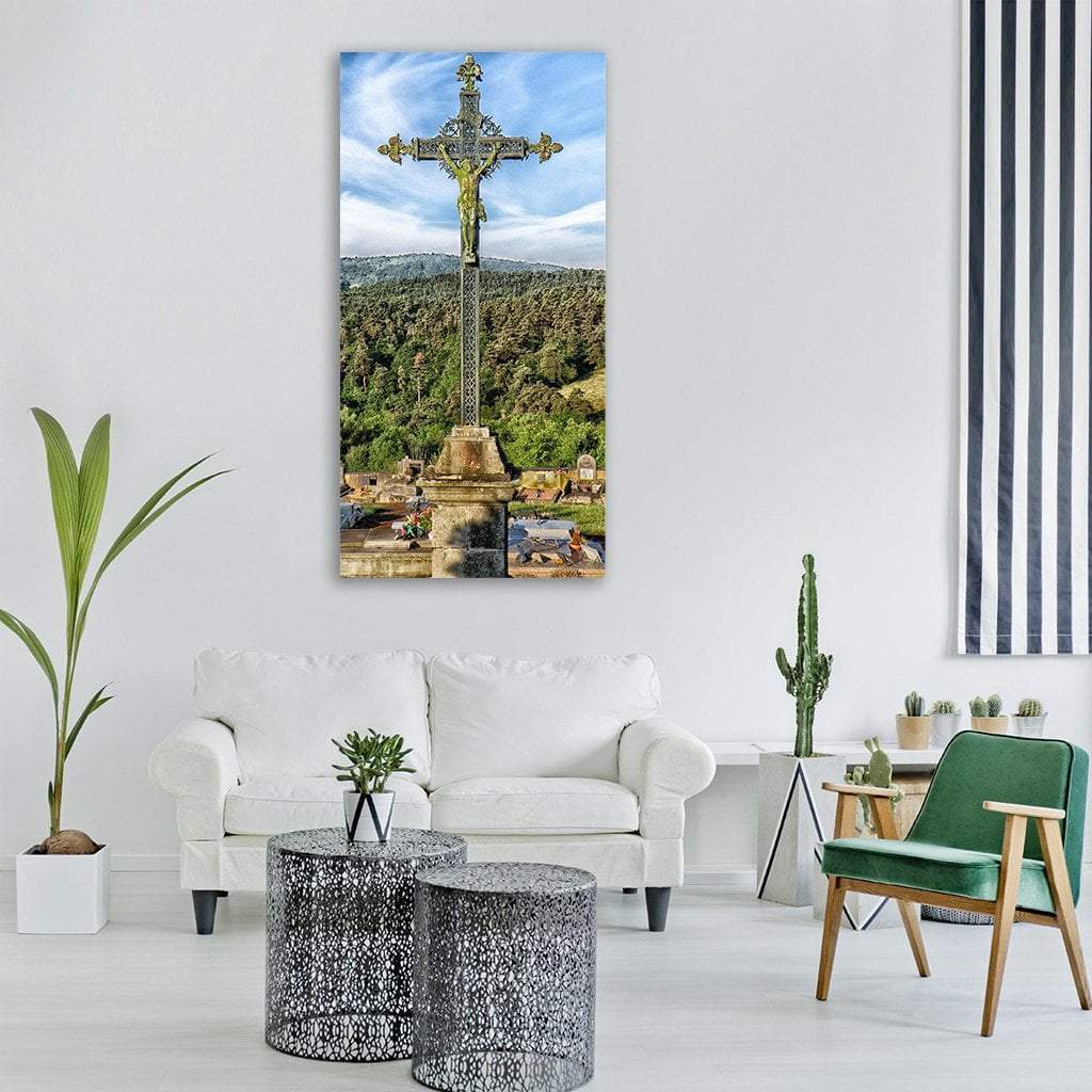 Jesus Christ In France Vertical Canvas Wall Art-1 Vertical-Gallery Wrap-12" x 24"-Tiaracle