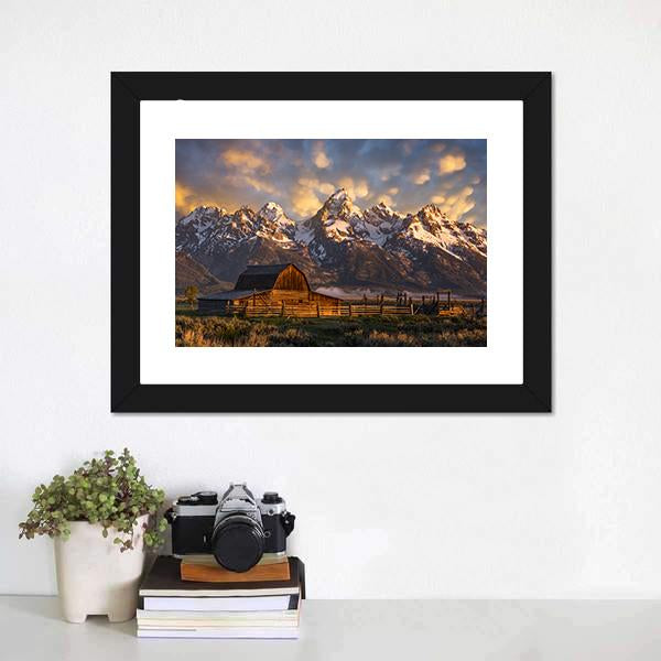 John Moulton Barn Canvas Wall Art-1 Piece-Framed Print-20" x 16"-Tiaracle