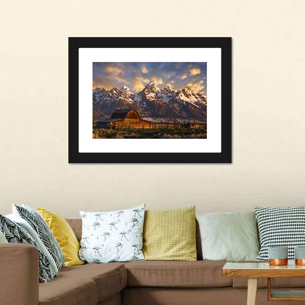 John Moulton Barn Canvas Wall Art-3 Horizontal-Gallery Wrap-25" x 16"-Tiaracle