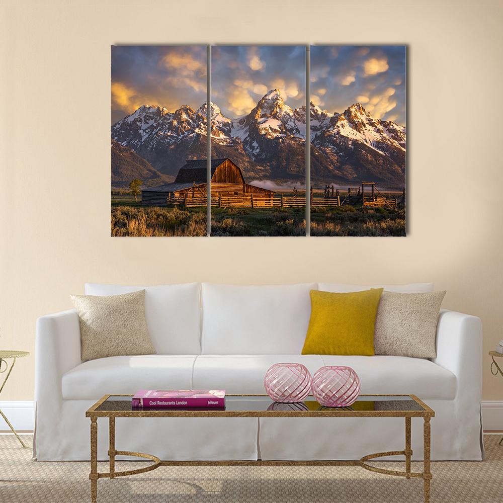 John Moulton Barn Canvas Wall Art-3 Horizontal-Gallery Wrap-25" x 16"-Tiaracle
