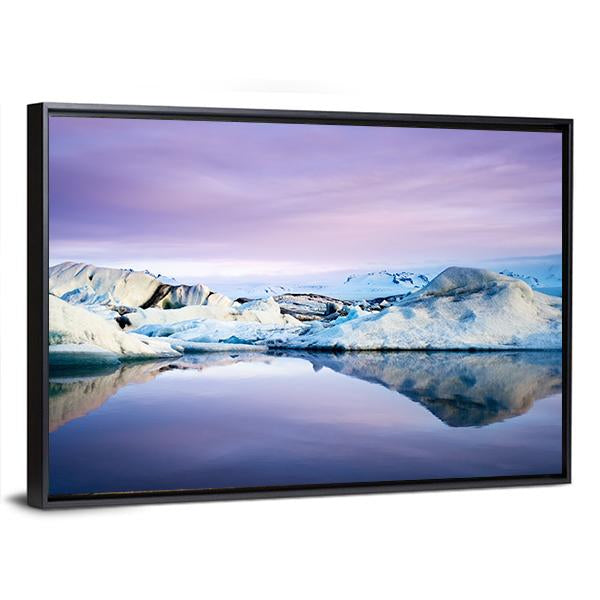 Jokulsarlon Glacier Lagoon Canvas Wall Art-3 Horizontal-Gallery Wrap-25" x 16"-Tiaracle