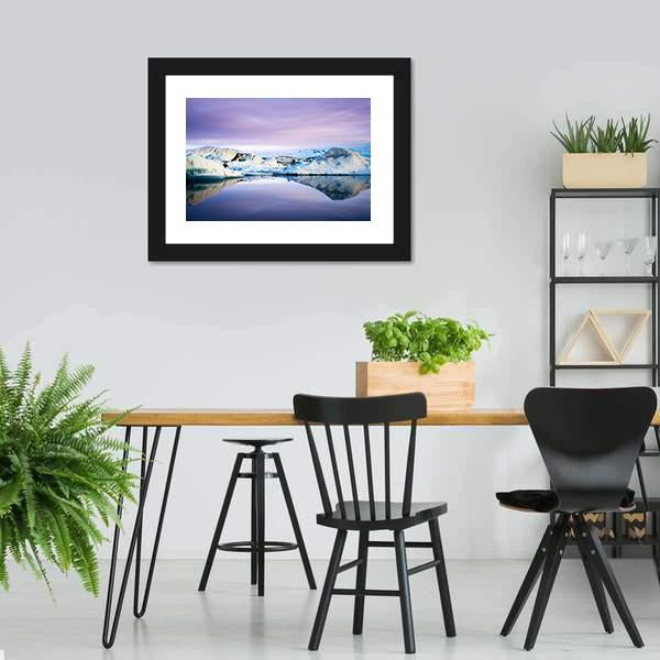 Jokulsarlon Glacier Lagoon Canvas Wall Art-3 Horizontal-Gallery Wrap-25" x 16"-Tiaracle