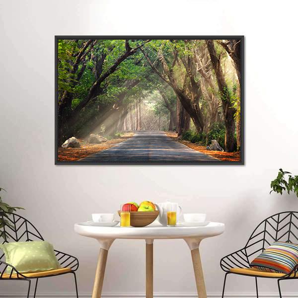 Journey Through Forest Canvas Wall Art-3 Horizontal-Gallery Wrap-25" x 16"-Tiaracle