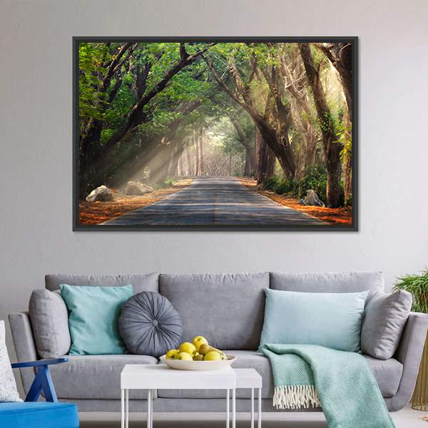 Journey Through Forest Canvas Wall Art-3 Horizontal-Gallery Wrap-25" x 16"-Tiaracle