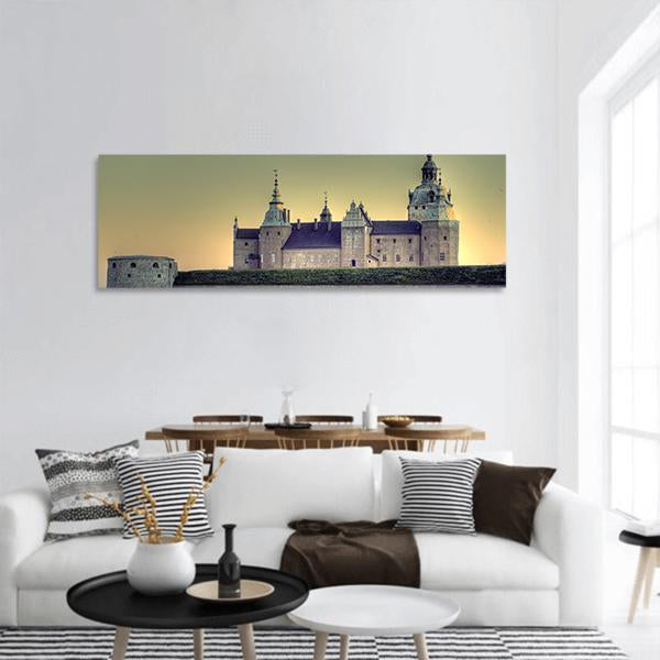 Kalmar Castle Sweden Panoramic Canvas Wall Art-1 Piece-36" x 12"-Tiaracle