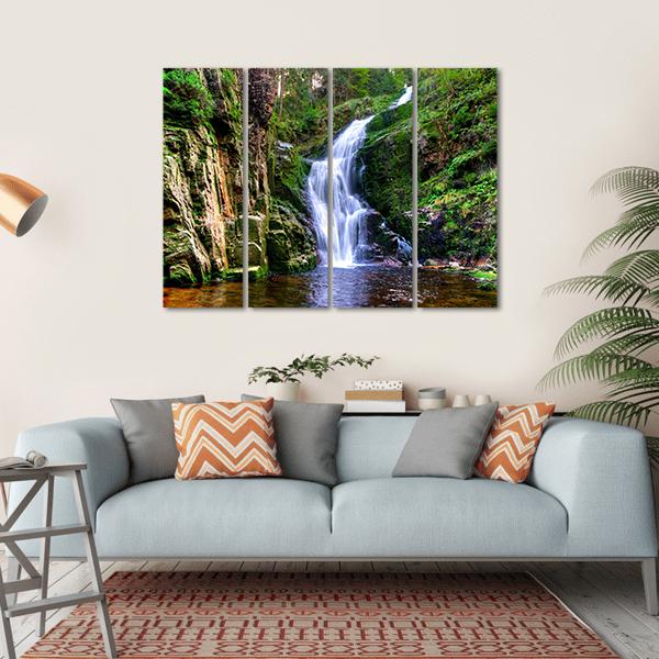 Kamienczyk Waterfall Canvas Wall Art-4 Horizontal-Gallery Wrap-34" x 24"-Tiaracle