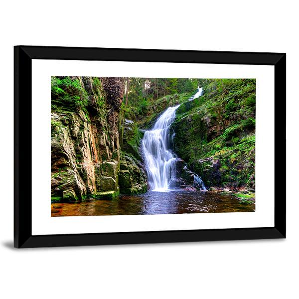 Kamienczyk Waterfall Canvas Wall Art-3 Horizontal-Gallery Wrap-25" x 16"-Tiaracle
