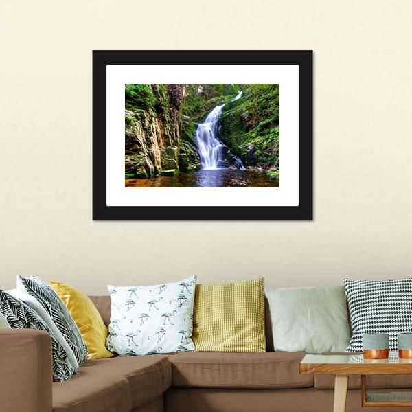 Kamienczyk Waterfall Canvas Wall Art-3 Horizontal-Gallery Wrap-25" x 16"-Tiaracle