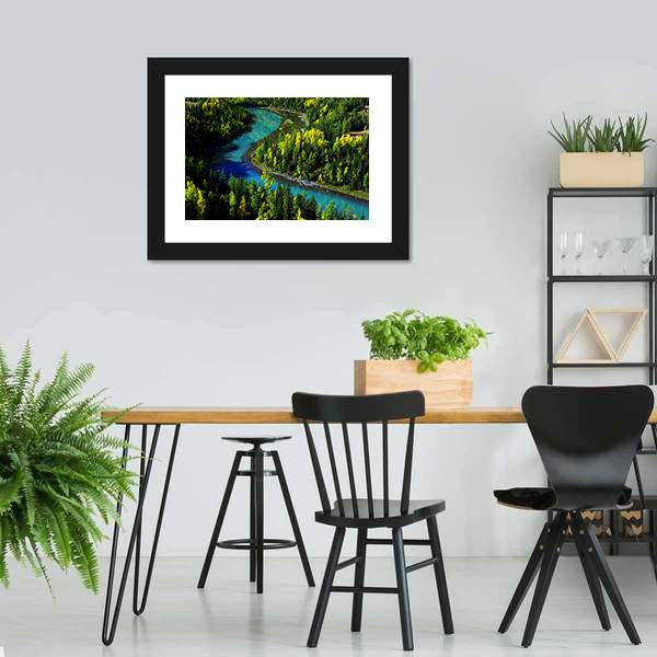 kanak Lake Xinjiang Canvas Wall Art-3 Horizontal-Gallery Wrap-25" x 16"-Tiaracle