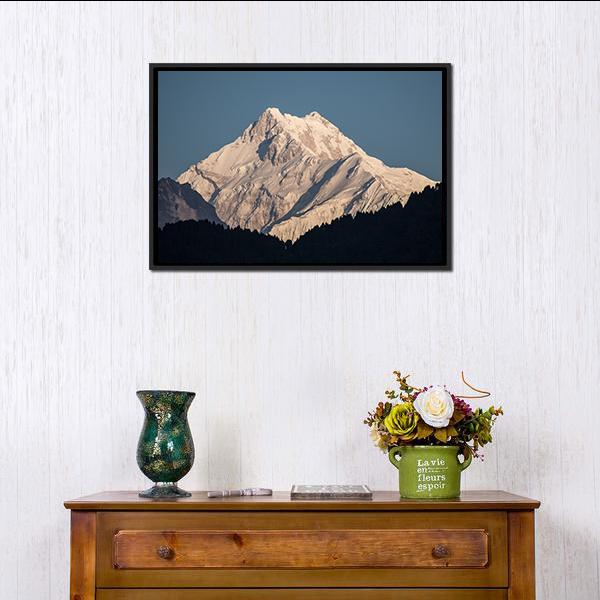 Kanchenjunga Peak In India Canvas Wall Art-5 Horizontal-Gallery Wrap-22" x 12"-Tiaracle