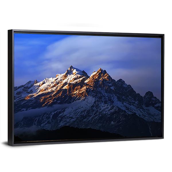 Kangchenjunga Close Up View Canvas Wall Art-5 Horizontal-Gallery Wrap-22" x 12"-Tiaracle