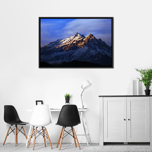 Kangchenjunga Close Up View Canvas Wall Art-5 Horizontal-Gallery Wrap-22" x 12"-Tiaracle