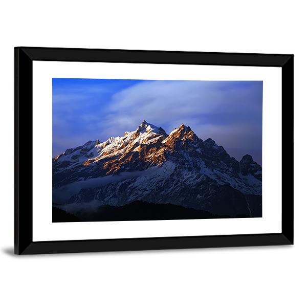 Kangchenjunga Close Up View Canvas Wall Art-5 Horizontal-Gallery Wrap-22" x 12"-Tiaracle