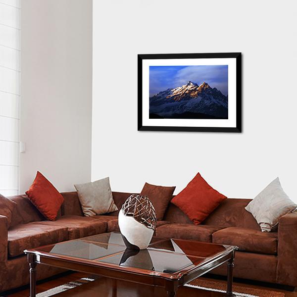 Kangchenjunga Close Up View Canvas Wall Art-5 Horizontal-Gallery Wrap-22" x 12"-Tiaracle