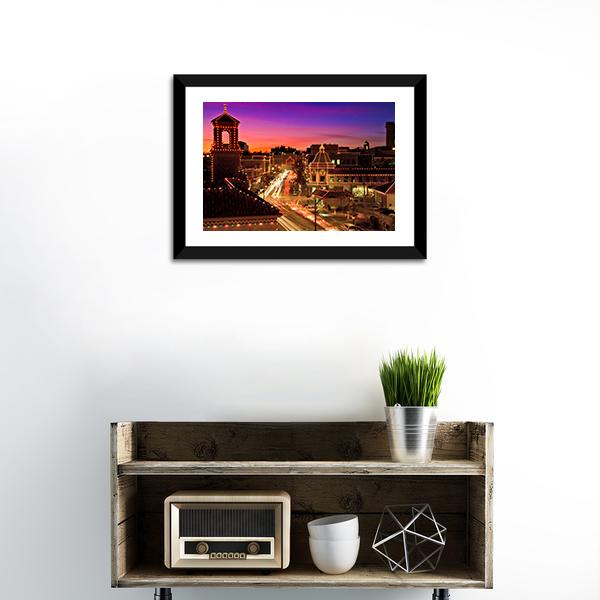 Kansas City Plaza Christmas Lights Canvas Wall Art-3 Horizontal-Gallery Wrap-25" x 16"-Tiaracle
