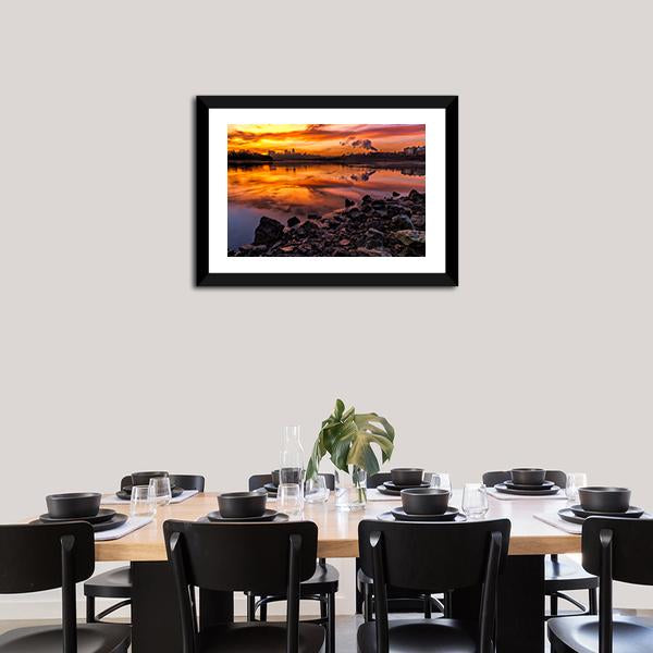 Kansas City Skyline Missouri Canvas Wall Art-1 Piece-Framed Print-20" x 16"-Tiaracle