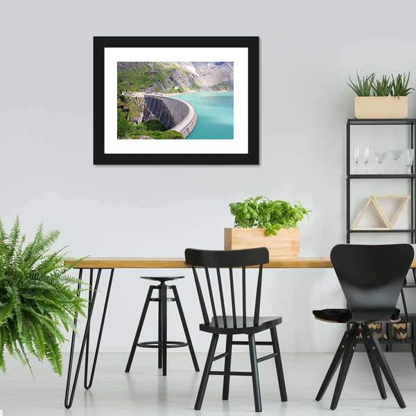 Kaprun Dam Canvas Wall Art-3 Horizontal-Gallery Wrap-25" x 16"-Tiaracle
