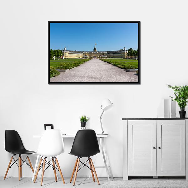 Karlsruhe Palace Canvas Wall Art-3 Horizontal-Gallery Wrap-25" x 16"-Tiaracle
