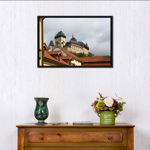 Karlstejn Medieval Castle Canvas Wall Art-3 Horizontal-Gallery Wrap-25" x 16"-Tiaracle