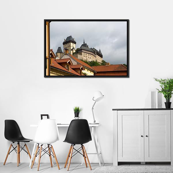 Karlstejn Medieval Castle Canvas Wall Art-3 Horizontal-Gallery Wrap-25" x 16"-Tiaracle