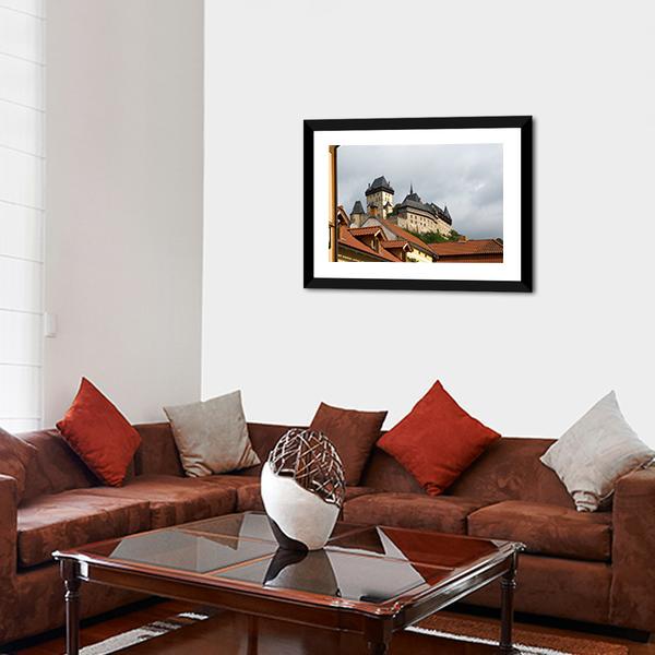Karlstejn Medieval Castle Canvas Wall Art-3 Horizontal-Gallery Wrap-25" x 16"-Tiaracle