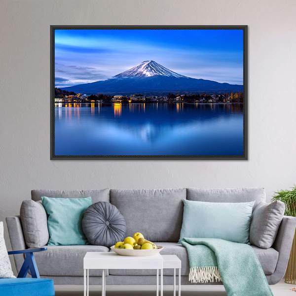 Kawaguchiko Lake Canvas Wall Art-3 Horizontal-Gallery Wrap-25" x 16"-Tiaracle