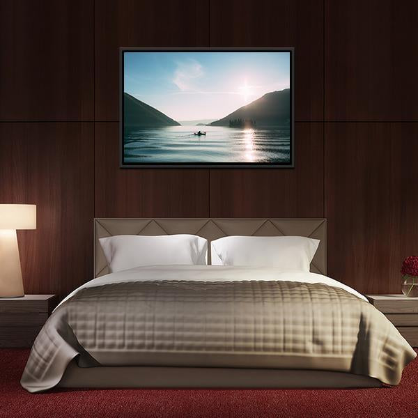 Kayak In The Lake Canvas Wall Art-3 Horizontal-Gallery Wrap-25" x 16"-Tiaracle