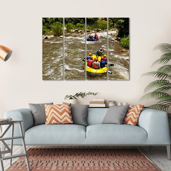Rafting Race Canvas Wall Art-4 Horizontal-Gallery Wrap-34" x 24"-Tiaracle