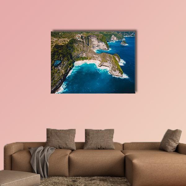 Kelingking Beach Indonesia Canvas Wall Art-1 Piece-Gallery Wrap-48" x 32"-Tiaracle