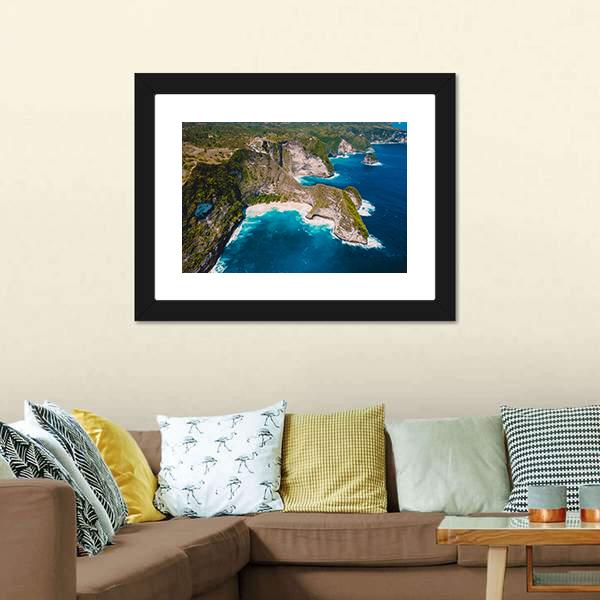 Kelingking Beach Indonesia Canvas Wall Art-3 Horizontal-Gallery Wrap-25" x 16"-Tiaracle