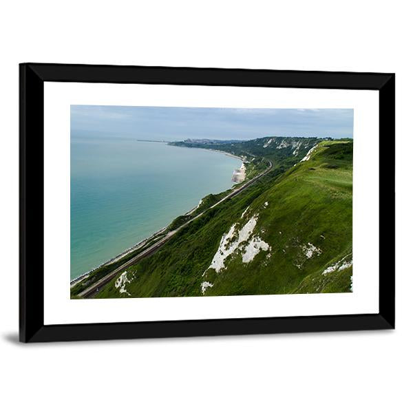 Kent Coastline Between Dover Canvas Wall Art-3 Horizontal-Gallery Wrap-25" x 16"-Tiaracle