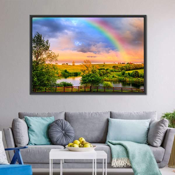 Kentucky Countryside Canvas Wall Art-5 Horizontal-Gallery Wrap-22" x 12"-Tiaracle
