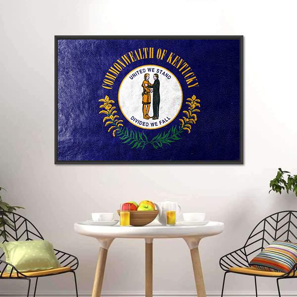 Kentucky Flag Canvas Wall Art-5 Horizontal-Gallery Wrap-22" x 12"-Tiaracle