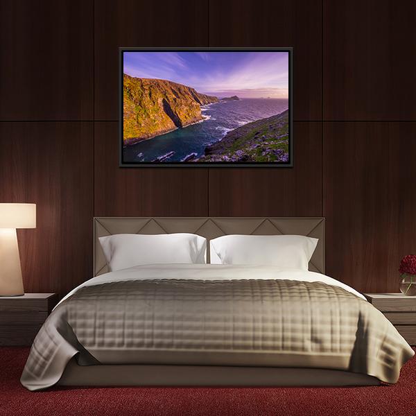 Kerry Cliffs Ireland Canvas Wall Art-5 Horizontal-Gallery Wrap-22" x 12"-Tiaracle