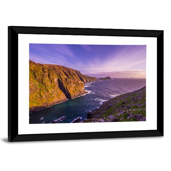 Kerry Cliffs Ireland Canvas Wall Art-5 Horizontal-Gallery Wrap-22" x 12"-Tiaracle