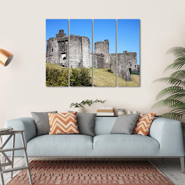 Kidwelly Castle Canvas Wall Art-4 Horizontal-Gallery Wrap-34" x 24"-Tiaracle