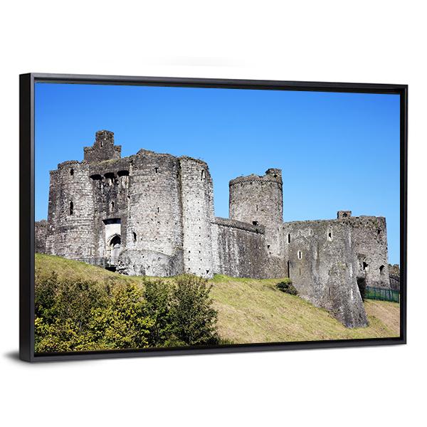 Kidwelly Castle Canvas Wall Art-5 Horizontal-Gallery Wrap-22" x 12"-Tiaracle