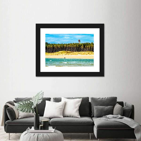Kite Flyer Surfing Canvas Wall Art-5 Horizontal-Gallery Wrap-22" x 12"-Tiaracle